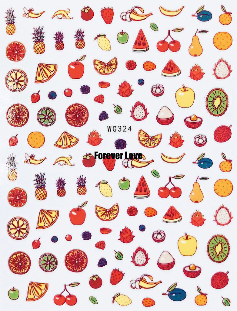 Forever Love Nail Art Stickers Decals Fruits