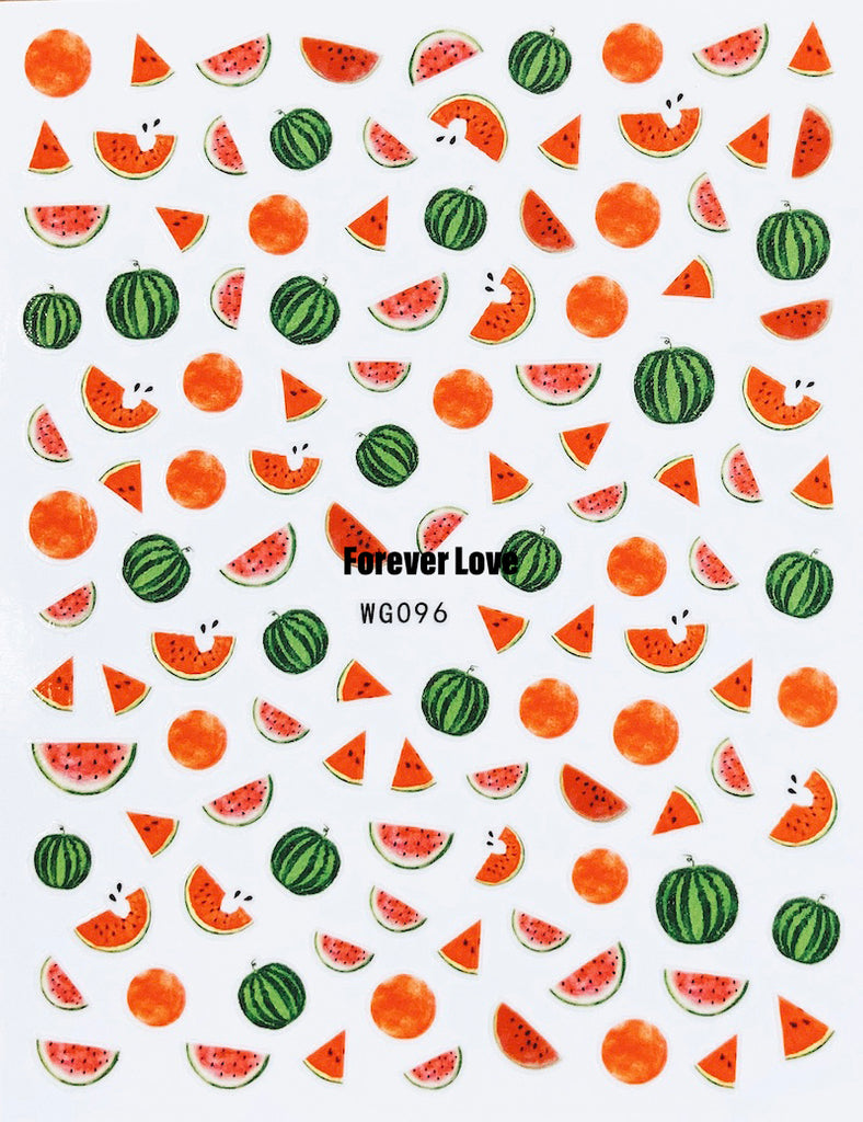 Forever Love Nail Art Stickers Decals Fruits Watermelon