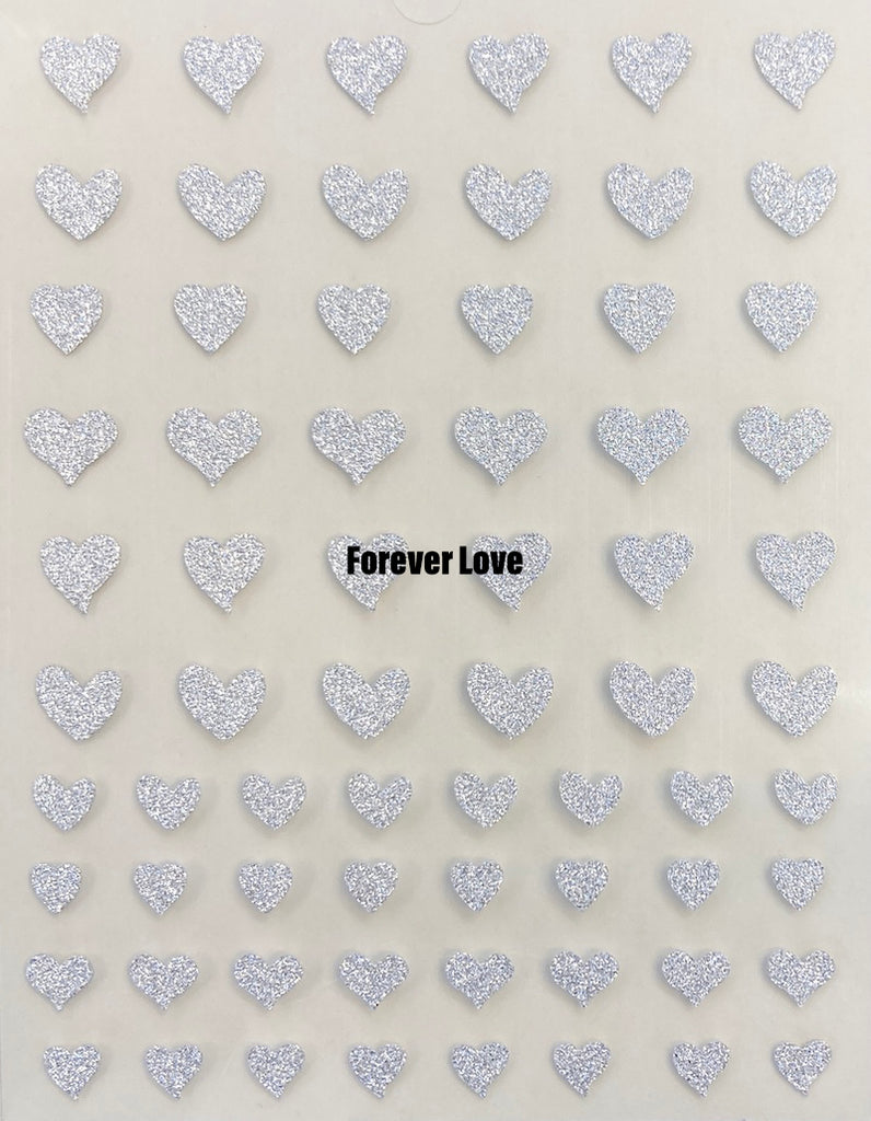 Sticker 159 - Forever Love Nail Art Stickers Decals Hearts