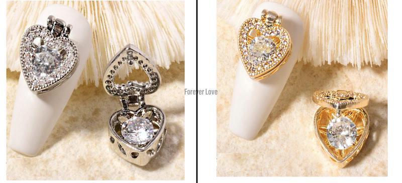 Forever Love Nail Art Charms Hearts