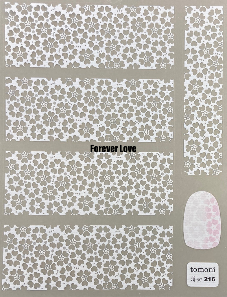 Forever Love Nail Art Stickers Decals Flowers