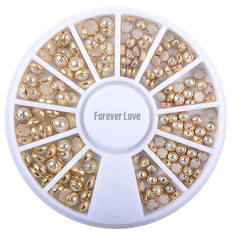 Forever Love Nail Art Charms Wheel Design Decorations