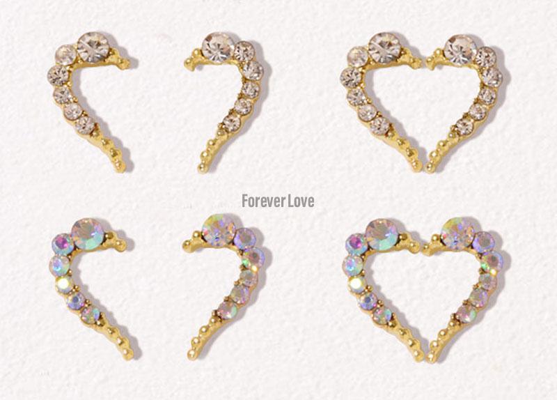 Forever Love Nail Art Charms Hearts