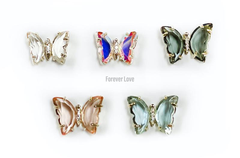 Forever Love Nail Art Charms Butterflies