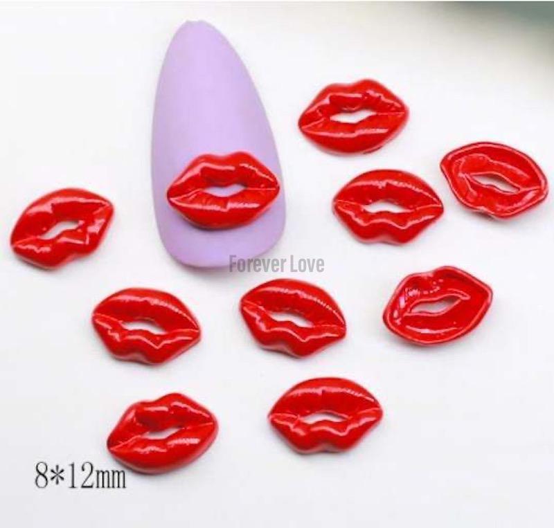 Forever Love Nail Art Charms Lips