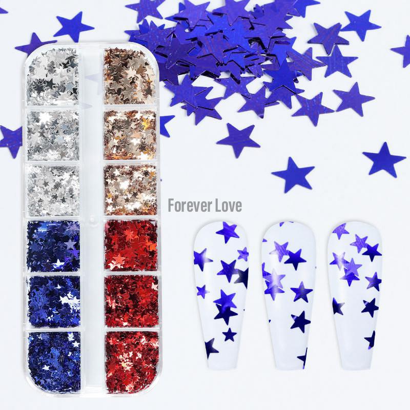 Forever Love Nail Art Charms Flakes Stars