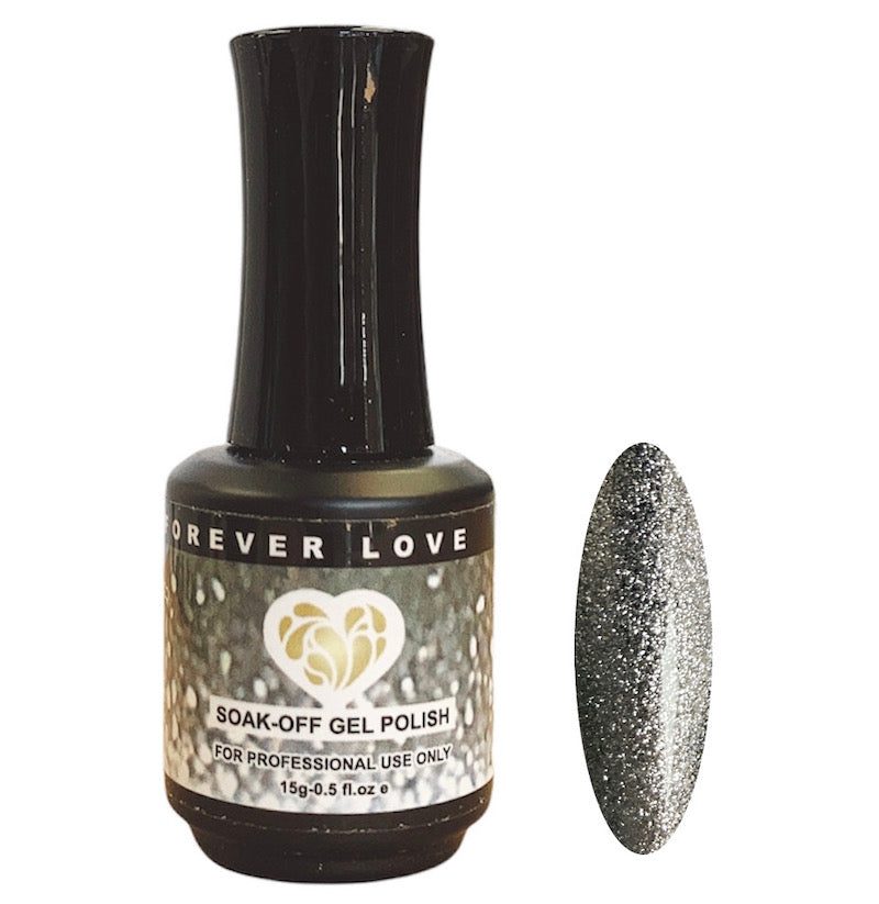 Gel F47 - Forever Love Gel Nail Polish Silver Platinum