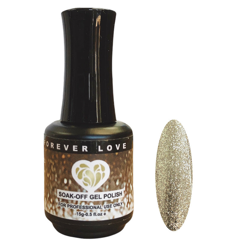 Gel F49 - Forever Love Gel Nail Polish Gold Platinum