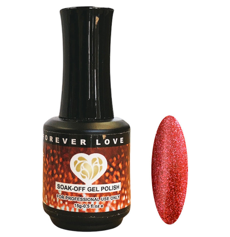 Gel F55 Platinum - Forever Love Gel Nail Polish Red