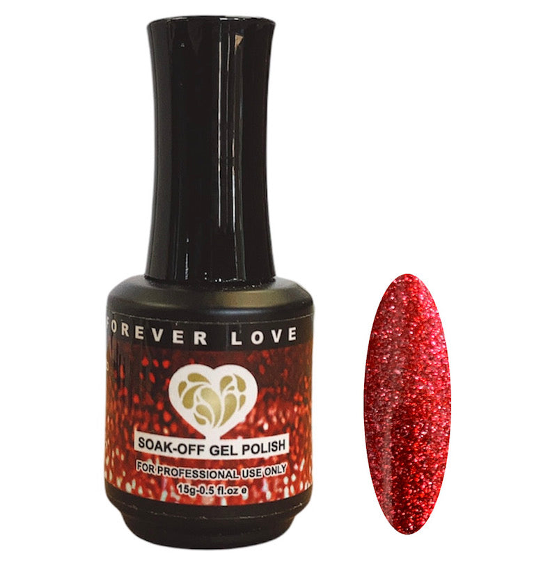 Gel F58 Platinum - Forever Love Gel Nail Polish Red