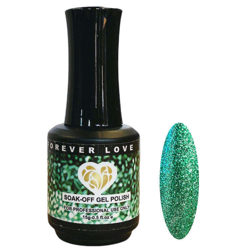 Gel F61 Platinum - Forever Love Gel Nail Polish Green