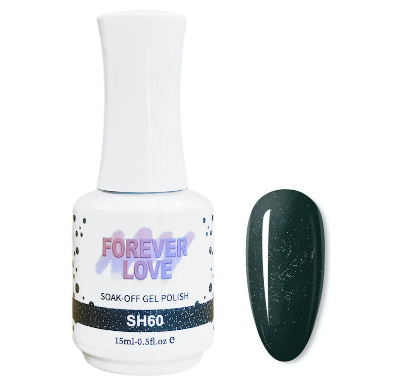 Gel SH60 - Forever Love Shimmer Gel Nail Polish Green