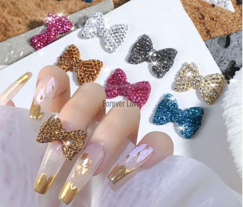 Forever Love Nail Art Charms Bow Tie