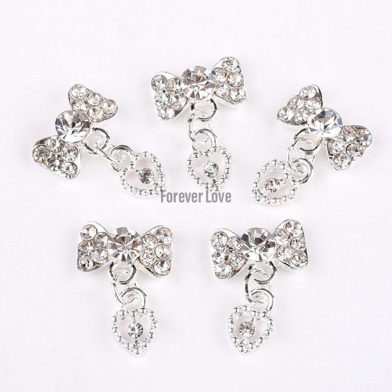 Forever Love Nail Art Charms Bow Tie Heart