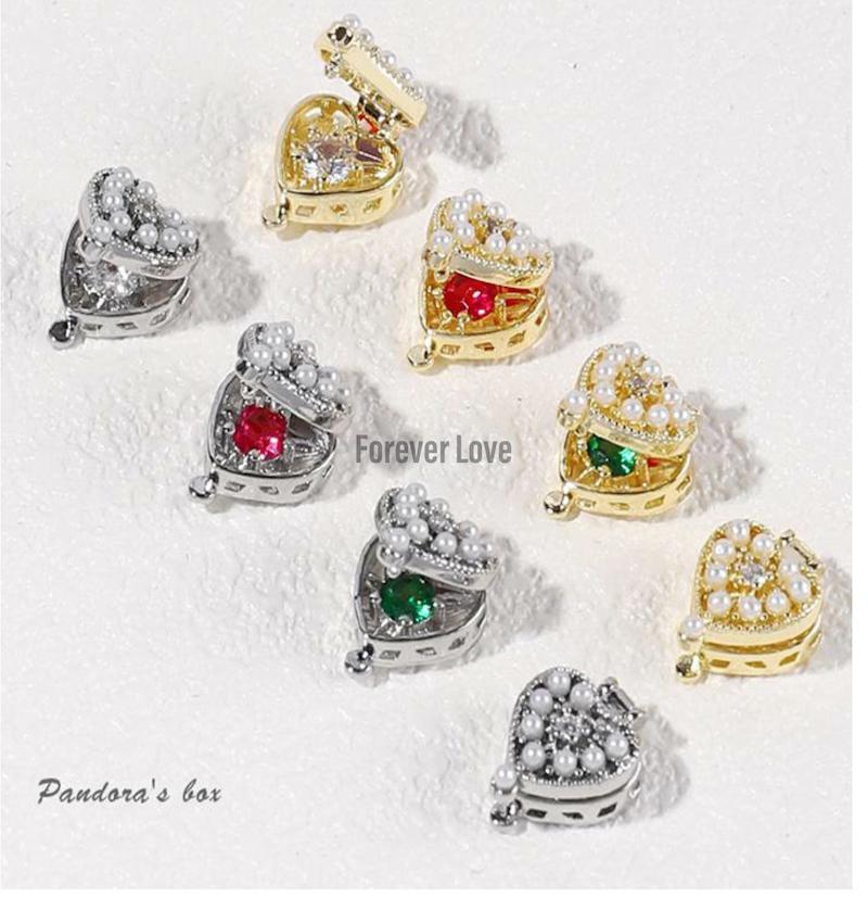 Forever Love Nail Art Charms Hearts